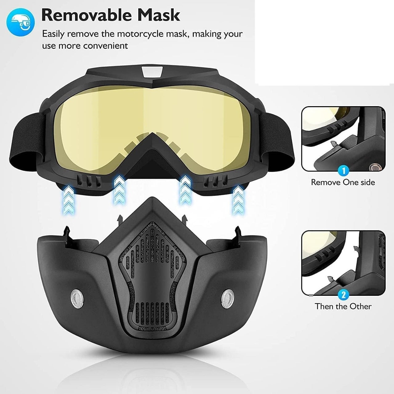 Windproof Motorcycle Goggles with HD Lenses and UV Protection