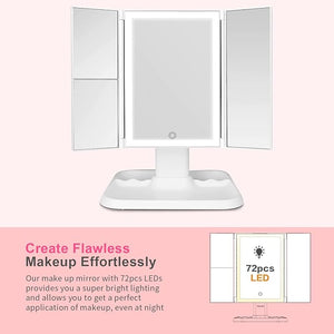3 Folding LED Makeup Mirror