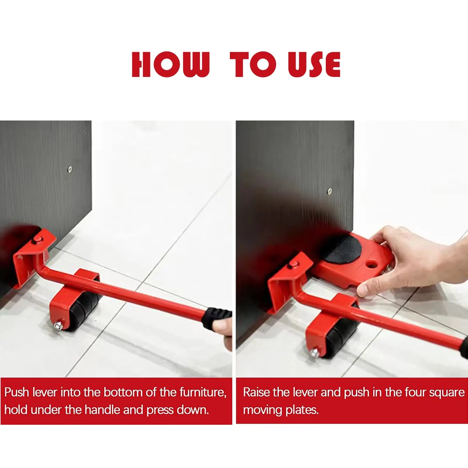 Portable Heavy Duty Furniture Lifter with 4 MovingSliders