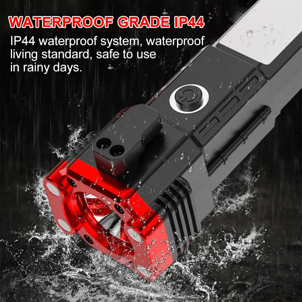 USB Rechargeable Safety Hammer Flashlight